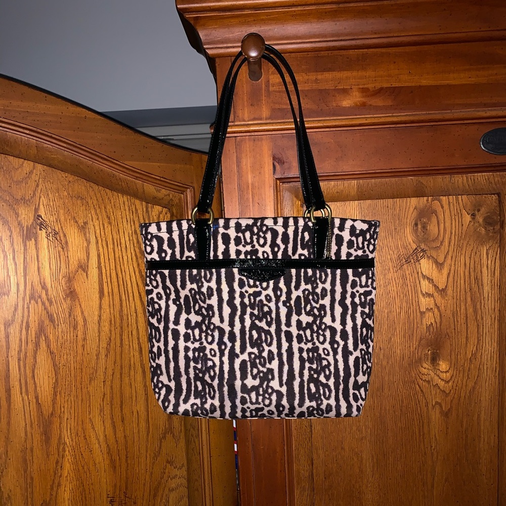 Coach Tote, Canvas w/Leather Trim